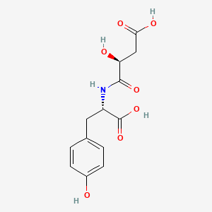 molecular formula C13H15NO7 B608856 L-Tyrosine, N-((2S)-3-carboxy-2-hydroxy-1-oxopropyl)- CAS No. 688013-96-9
