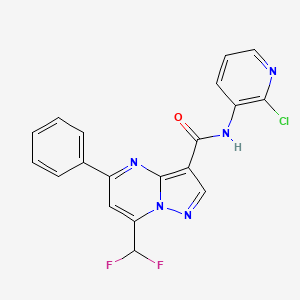 molecular formula C19H12ClF2N5O B6088620 N-(2-CHLORO-3-PYRIDYL)-7-(DIFLUOROMETHYL)-5-PHENYLPYRAZOLO[1,5-A]PYRIMIDINE-3-CARBOXAMIDE 
