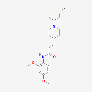 molecular formula C20H32N2O3S B6088771 N-(2,4-dimethoxyphenyl)-3-[1-(1-methylsulfanylpropan-2-yl)piperidin-4-yl]propanamide 