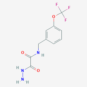 molecular formula C10H10F3N3O3 B608889 2-Hydrazineyl-2-oxo-N-(3-(trifluoromethoxy)benzyl)acetamide CAS No. 1609176-50-2