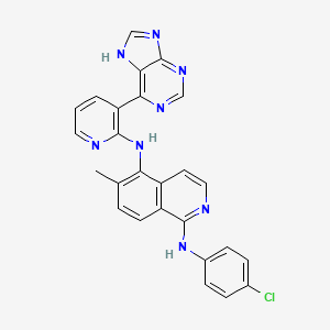 molecular formula C26H19ClN8 B608895 Raf inhibitor 1 
