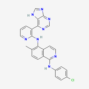 molecular formula C26H19ClN8 B608895 B-Raf inhibitor 1 CAS No. 1093100-40-3
