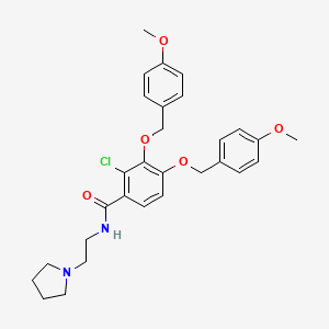 molecular formula C29H33ClN2O5 B608900 2-氯-3,4-双((4-甲氧基苄基)氧基)-N-(2-(吡咯烷-1-基)乙基)苯甲酰胺 CAS No. 1225208-44-5