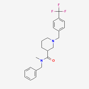 N-Benzyl-N-methyl-1-(4-(trifluoromethyl)benzyl)piperidine-3-carboxamide