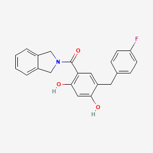 1,3-Dihydroisoindol-2-yl-[5-[(4-fluorophenyl)methyl]-2,4-dihydroxyphenyl]methanone