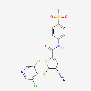 molecular formula C18H11Cl2N3O3S3 B608908 USP7/USP47 inhibitor CAS No. 1247825-37-1