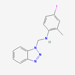 molecular formula C14H13IN4 B6089181 N-(benzotriazol-1-ylmethyl)-4-iodo-2-methylaniline 
