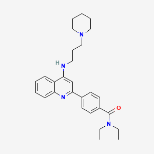 N,N-diethyl-4-(4-((3-(piperidin-1-yl)propyl)amino)quinolin-2-yl)benzamide