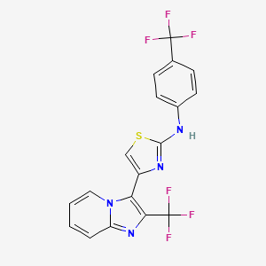 molecular formula C18H10F6N4S B608930 Antitumor agent-3 