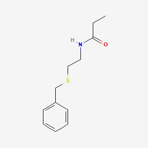 molecular formula C12H17NOS B6089316 N-(2-benzylsulfanylethyl)propanamide 