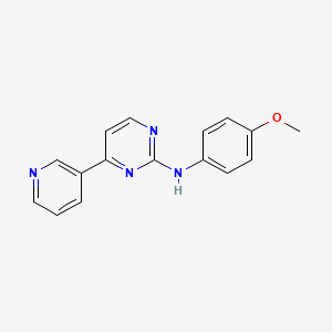 molecular formula C16H14N4O B6089416 N-(4-methoxyphenyl)-4-(pyridin-3-yl)pyrimidin-2-amine CAS No. 112675-67-9