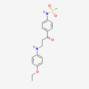 molecular formula C18H22N2O4S B6089433 N-{4-[3-(4-ETHOXYANILINO)PROPANOYL]PHENYL}METHANESULFONAMIDE 