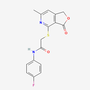 molecular formula C16H13FN2O3S B6089546 N-(4-FLUOROPHENYL)-2-({6-METHYL-3-OXO-1H,3H-FURO[3,4-C]PYRIDIN-4-YL}SULFANYL)ACETAMIDE 
