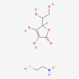 molecular formula C8H15NO6S B608972 抗坏血酸，与 2-氨基乙硫醇的化合物 CAS No. 16031-82-6