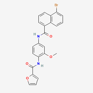 molecular formula C23H17BrN2O4 B6089811 N-[4-[(5-bromonaphthalene-1-carbonyl)amino]-2-methoxyphenyl]furan-2-carboxamide 
