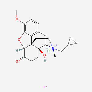 molecular formula C21H26INO4 B608989 (5|A)-17-(Cyclopropylmethyl)-4,5-epoxy-14-hydroxy-3-methoxy-17-methyl-6-oxomorphinanium Iodide CAS No. 1360001-83-7