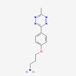 molecular formula C12H15N5O B609007 Methyltetrazine-propylamine HCl salt CAS No. 1802978-47-7