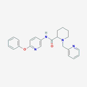 molecular formula C23H24N4O2 B6090108 N-(6-phenoxy-3-pyridinyl)-1-(2-pyridinylmethyl)-2-piperidinecarboxamide 