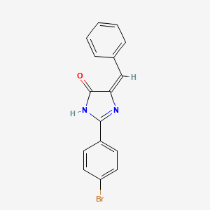 molecular formula C16H11BrN2O B6090132 (4E)-4-benzylidene-2-(4-bromophenyl)-1H-imidazol-5-one 