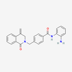 molecular formula C24H21N3O2 B609018 N-(2-aminophenyl)-4-[(3,4-dihydro-4-methylene-1-oxo-2(1H)-isoquinolinyl)methyl]-benzamide CAS No. 1415340-63-4