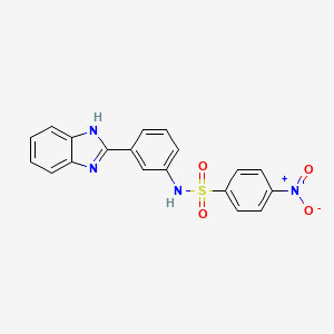 molecular formula C19H14N4O4S B6090201 N-[3-(1H-1,3-BENZODIAZOL-2-YL)PHENYL]-4-NITROBENZENE-1-SULFONAMIDE 