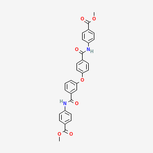 molecular formula C30H24N2O7 B6090439 Methyl 4-({[3-(4-{[4-(methoxycarbonyl)phenyl]carbamoyl}phenoxy)phenyl]carbonyl}amino)benzoate 