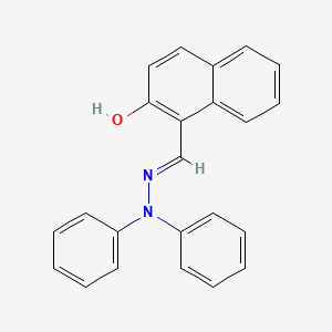 molecular formula C23H18N2O B6090519 1-[(E)-(diphenylhydrazinylidene)methyl]naphthalen-2-ol 