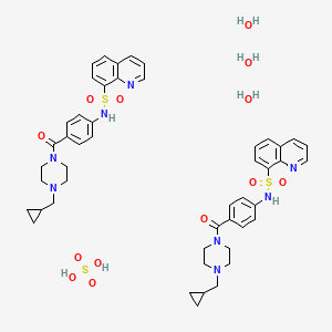 molecular formula C48H60N8O13S3 B609057 Mitapivat sulfate CAS No. 2151847-10-6