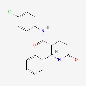 molecular formula C19H19ClN2O2 B6090583 N-(4-chlorophenyl)-1-methyl-6-oxo-2-phenylpiperidine-3-carboxamide 