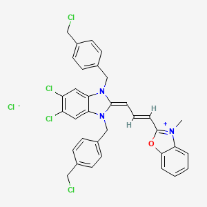 molecular formula C34H28Cl5N3O B609064 MitoMark Green I CAS No. 201860-17-5