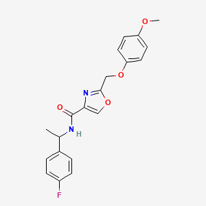 molecular formula C20H19FN2O4 B6090656 N-[1-(4-fluorophenyl)ethyl]-2-[(4-methoxyphenoxy)methyl]-1,3-oxazole-4-carboxamide 