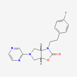 molecular formula C17H17FN4O2 B6090664 (3aS,6aR)-3-[2-(4-fluorophenyl)ethyl]-5-pyrazin-2-yl-3a,4,6,6a-tetrahydropyrrolo[3,4-d][1,3]oxazol-2-one 