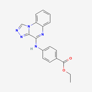 molecular formula C18H15N5O2 B6090668 ETHYL 4-({[1,2,4]TRIAZOLO[4,3-A]QUINOXALIN-4-YL}AMINO)BENZOATE 