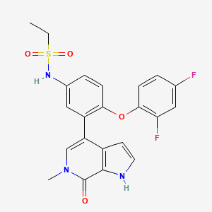 molecular formula C22H19F2N3O4S B609072 Mivebresib CAS No. 1445993-26-9