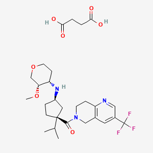 molecular formula C28H40F3N3O7 B609077 MK-0812 Succinate 