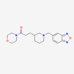molecular formula C19H26N4O3 B6090785 5-({3-[3-(4-morpholinyl)-3-oxopropyl]-1-piperidinyl}methyl)-2,1,3-benzoxadiazole 