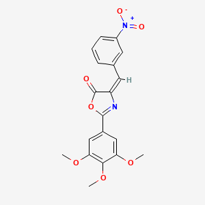 molecular formula C19H16N2O7 B6090791 4-(3-nitrobenzylidene)-2-(3,4,5-trimethoxyphenyl)-1,3-oxazol-5(4H)-one 