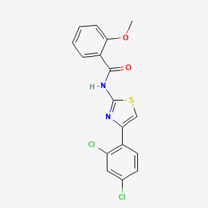 molecular formula C17H12Cl2N2O2S B6090792 N-[4-(2,4-dichlorophenyl)-1,3-thiazol-2-yl]-2-methoxybenzamide 
