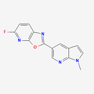 5-Fluoro-2-(1-methyl-1H-pyrrolo(2,3-b)pyridin-5-yl)oxazolo(5,4-b)pyridine