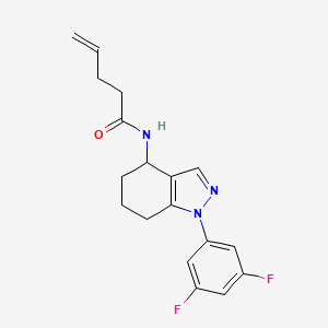 molecular formula C18H19F2N3O B6090852 N-[1-(3,5-difluorophenyl)-4,5,6,7-tetrahydro-1H-indazol-4-yl]-4-pentenamide 