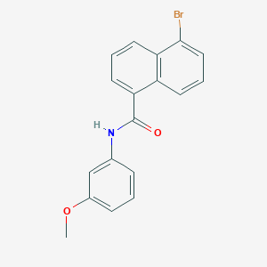 molecular formula C18H14BrNO2 B6090915 5-bromo-N-(3-methoxyphenyl)-1-naphthamide 
