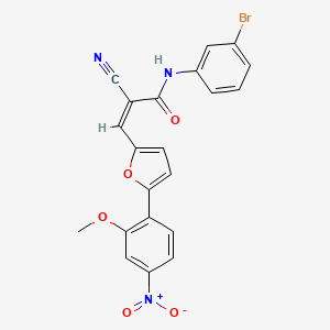 molecular formula C21H14BrN3O5 B6090939 N-(3-bromophenyl)-2-cyano-3-[5-(2-methoxy-4-nitrophenyl)-2-furyl]acrylamide 