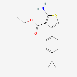 molecular formula C16H17NO2S B6090948 ethyl 2-amino-4-(4-cyclopropylphenyl)-3-thiophenecarboxylate CAS No. 120109-76-4