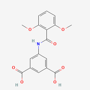 molecular formula C17H15NO7 B6090967 5-{[(2,6-Dimethoxyphenyl)carbonyl]amino}benzene-1,3-dicarboxylic acid 
