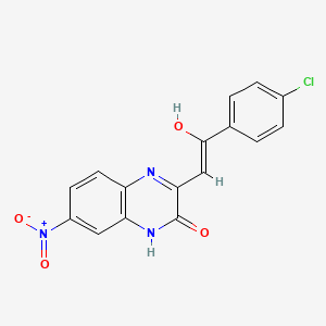 molecular formula C16H10ClN3O4 B6090973 3-[2-(4-chlorophenyl)-2-oxoethylidene]-7-nitro-3,4-dihydro-2(1H)-quinoxalinone 