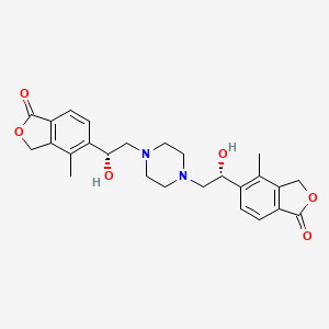 5,5'-((1R,1'R)-Piperazine-1,4-diylbis(1-hydroxyethane-2,1-diyl))bis(4-methylisobenzofuran-1(3H)-one)