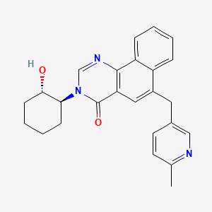 3-[(1S,2S)-2-Hydroxycyclohexyl]-6-[(6-methyl-3-pyridinyl)methyl]benzo[h]quinazolin-4(3H)-one