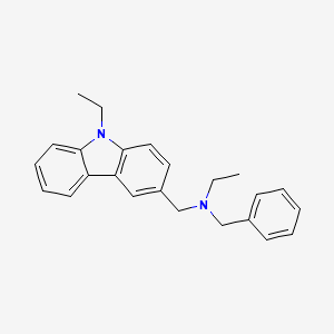 molecular formula C24H26N2 B6091015 N-benzyl-N-[(9-ethyl-9H-carbazol-3-yl)methyl]ethanamine 