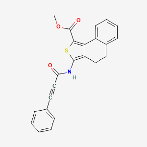 molecular formula C23H17NO3S B6091046 methyl 3-[(3-phenyl-2-propynoyl)amino]-4,5-dihydronaphtho[1,2-c]thiophene-1-carboxylate 
