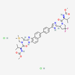 molecular formula C43H54Cl2F2N8O6Si B609106 MK-8325 (dihydrochloride) CAS No. 1334314-19-0